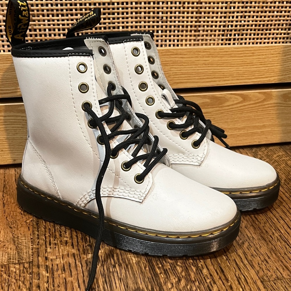 $45 OBO Dr. Martens White Combat Boots